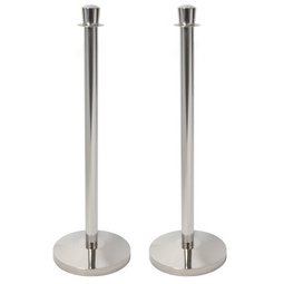 Set de 2 poteaux d'accueil CLASSIC, chrome