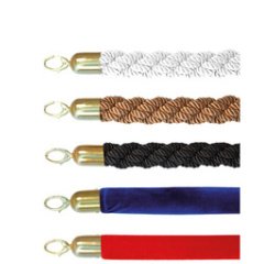 Securit corde tressée blanche avec crochets dorés