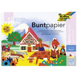 Bloc de papier brillant, 12 feuilles, 82 g/m2