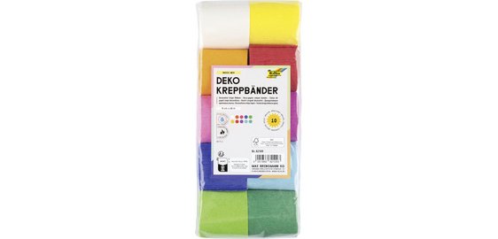 Banderolle de papier crépon, (l)50 mm x (L)10 m