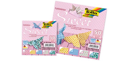 Feuilles de papier à plier SWEET, 150 x 150 mm