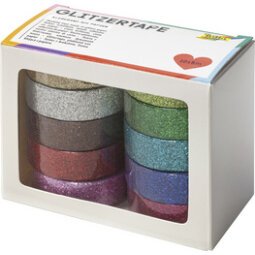 Ruban adhésif déco 'Glitter Tape', kit de 10