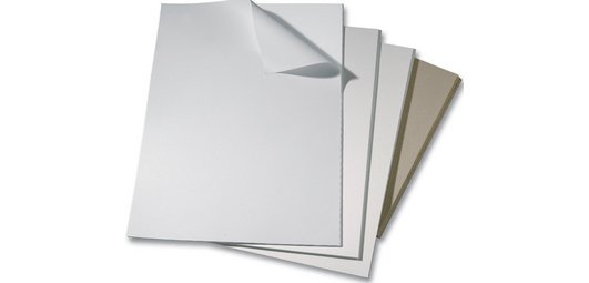 Carton gris, (L)400 x (H)500 mm, épaisseur: 1,5 mm
