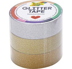 Ruban adhésif déco 'Glitter Tape',2x rose et 1x violet