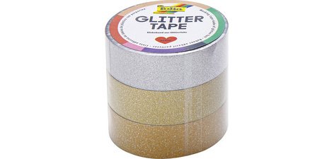 Ruban adhésif déco 'Glitter Tape',2x rose et 1x violet