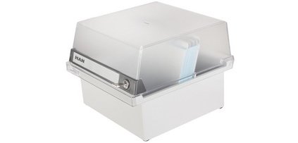 Kartenbox für 800 Karten, A5 Querformat, lichtgrau