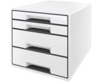 Bloc de classement WOW CUBE, 4 tiroirs, blanc perlé/