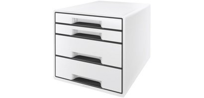 Bloc de classement WOW CUBE, 4 tiroirs, blanc perlé/