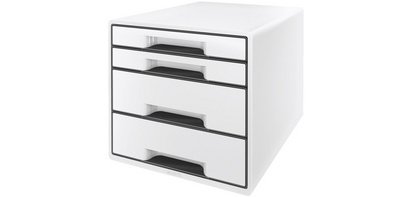 Bloc de classement WOW CUBE, 4 tiroirs, blanc perlé/