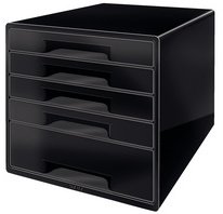 Bloc de classement WOW CUBE, 5 tiroirs, noir/gris