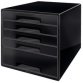 Bloc de classement WOW CUBE, 5 tiroirs, noir/gris