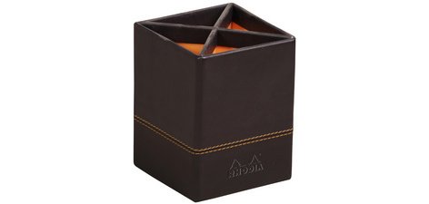 Pot à crayons, en similicuir