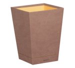 Rhodiarama Papierkorb aus Kunstleder, 27x27x32cm - Taupe