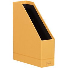 Rhodia leatherette magazine rack - orange|