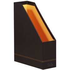 Rhodia leatherette magazine rack - black