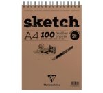 Sketch bloc spiralé 100F A3 90g - Blanc