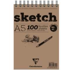 Sketch pad, A5, 100 sheets