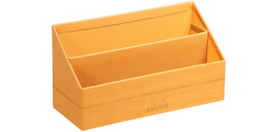 Porte-courrier, en simili cuir, orange