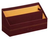 Porte-courrier, en simili cuir, titane