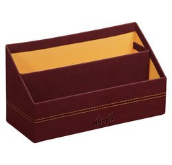 Rhodiarama briefständer aus kunstleder, 25x10x14 cm - titan