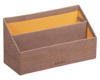 Porte-courrier, en simili cuir, lie de vin