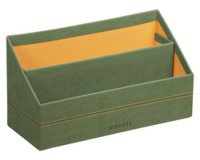 Porte-courrier, en simili cuir, bois de rose