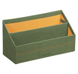 Porte-courrier, en simili cuir, bois de rose