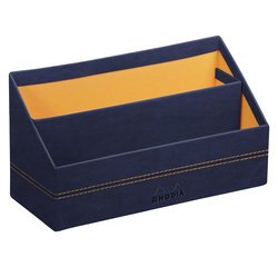 Rhodiarama brievenhouder in Italiaans kunstleer 25x10x14 cm - Peacock