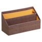 Porte-courrier, en simili cuir, chocolat
