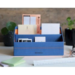 Porte-courrier, en simili cuir, taupe