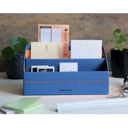 Porte-courrier, en simili cuir, coquelicot