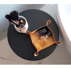 Vide-poche réversible, en similicuir, orange