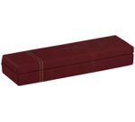 Rhodiarama plumier simili cuir italien 21x5,5x3 cm - Lie de vin