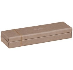 Rhodiarama plumier simili cuir italien 21x5,5x3 cm - Chocolat