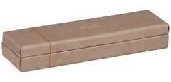 Plumier, en simili cuir, chocolat