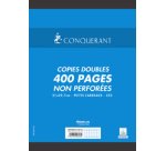 CONQUERANT SEPT Copies doubles, A4, quadrillé, sans marge