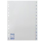 esselte Intercalaires en plastique, chiffres, A4, 1-12