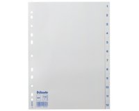 esselte Intercalaires en plastique, chiffres, A4, 1-12