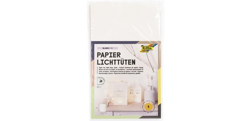 Sachet de papier photophore, blanc uni