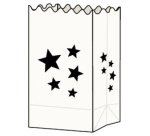 Sachet de papier photophore 'étoiles', grand, papier