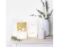 Sachet de papier photophore 'étoiles', grand, papier