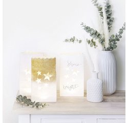Sachet de papier photophore 'étoiles', grand, papier