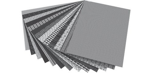 Carton à motif 'Noir / Blanc', 500 x 700 mm, 270 g/m2