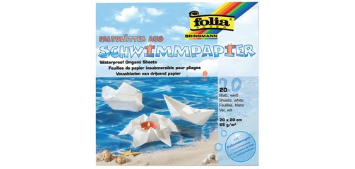Feuilles de papier insubmersible, 200 x 200 mm, blanc