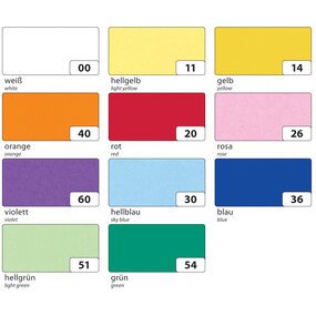 Transparant papier 505 x 700 mm 115 g/m² assortiment