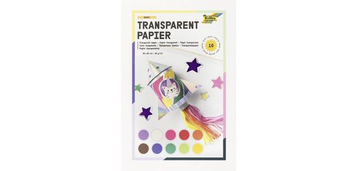 Papier transparent, 140 x 200 mm, 10 feuilles