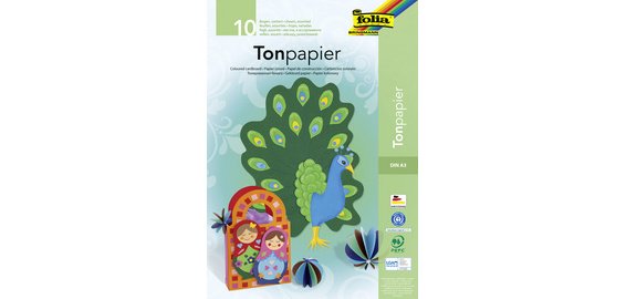 Bloc de papier de couleur, A3, 130 g/m2, 10 feuilles
