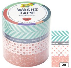 Rubans autocollants déco Washi-Tape GEOMETRIQUE