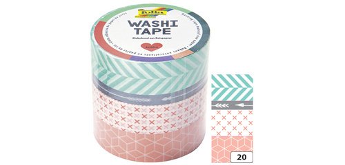 <p>Washi-Klebeband Geometrische Folie 3x 15mmx10m 1x 5mmx10m</p>