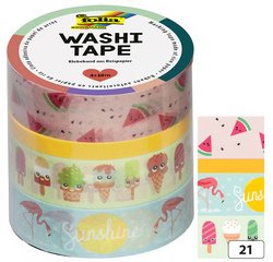 Rubans autocollants déco Washi-Tape TROPICAL